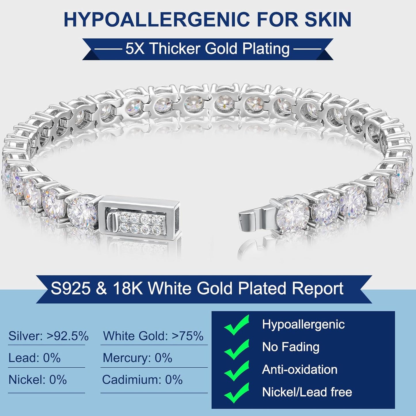 Moissanite Tennis Bracelet