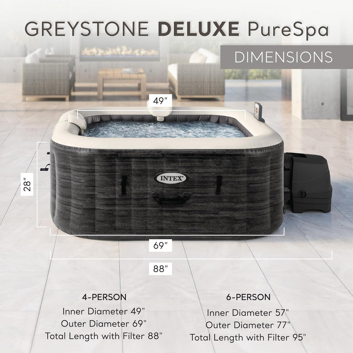 INTEX Deluxe 6-Person Smart Hot Tub